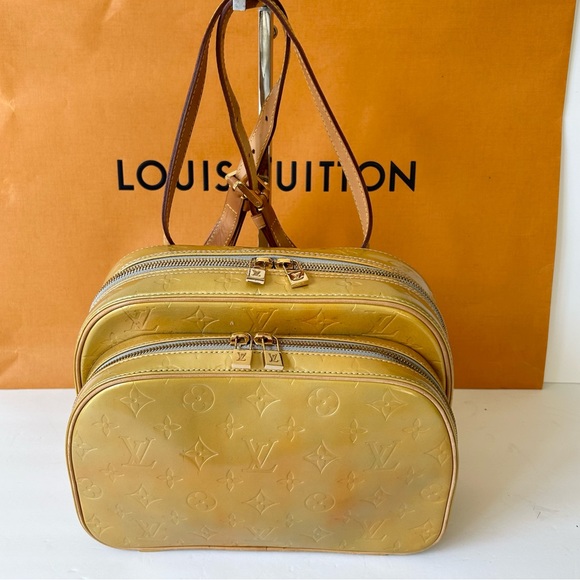 LOUIS VUITTON Monogram Vernis Murray Backpack Yellow - Picture 1 of 16